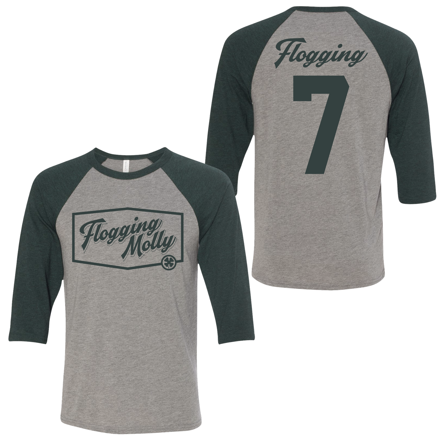 Badge logo 3/4 sleeve Raglan shirt