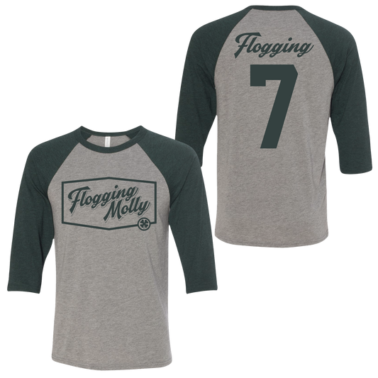 Badge logo 3/4 sleeve Raglan shirt