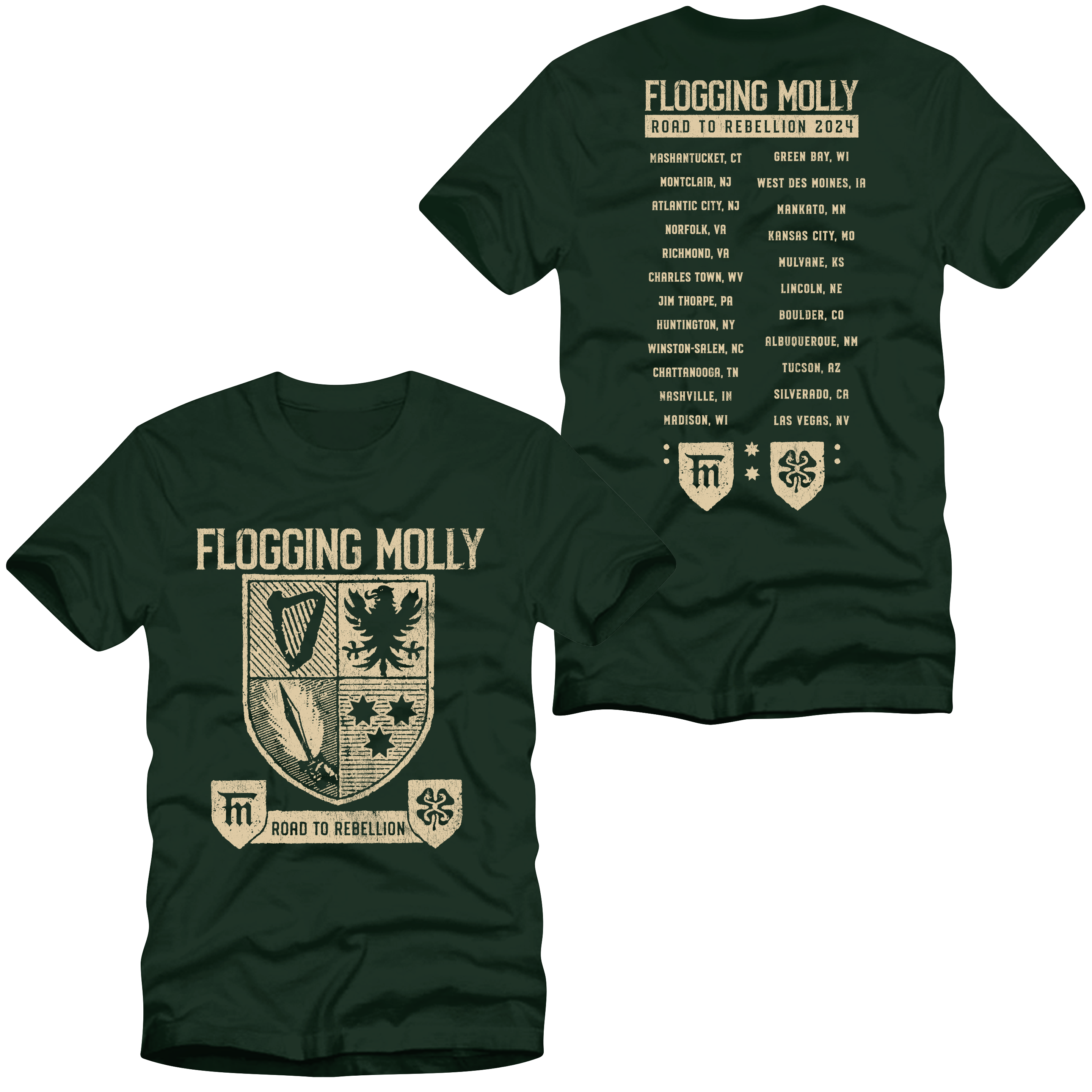 Shield Tour 2024 Shirt – Flogging Molly