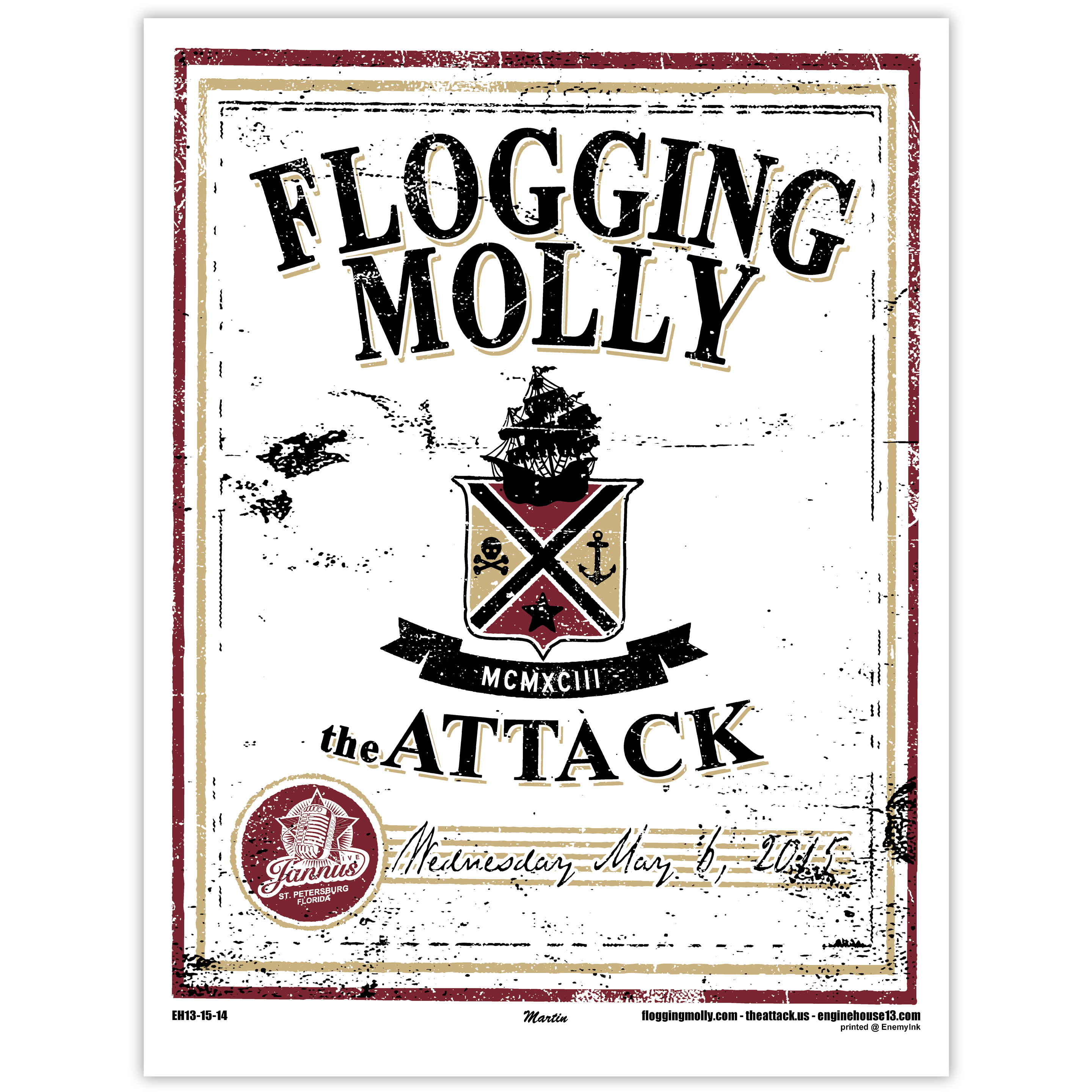 Flogging Flogging Molly - 5.6.15 Poster