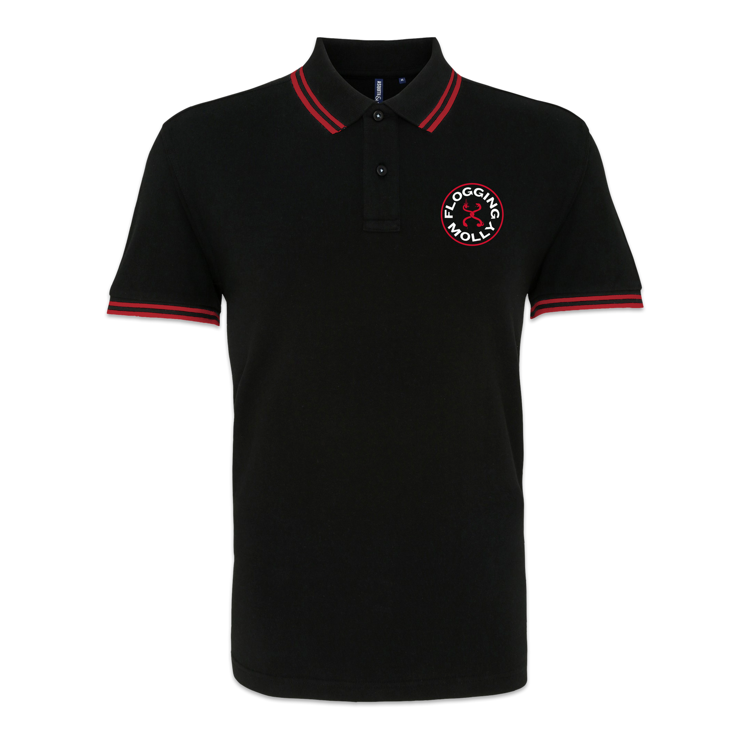 Circle Snakes Embroidered Polo