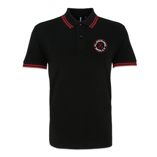Circle Snakes Embroidered Polo